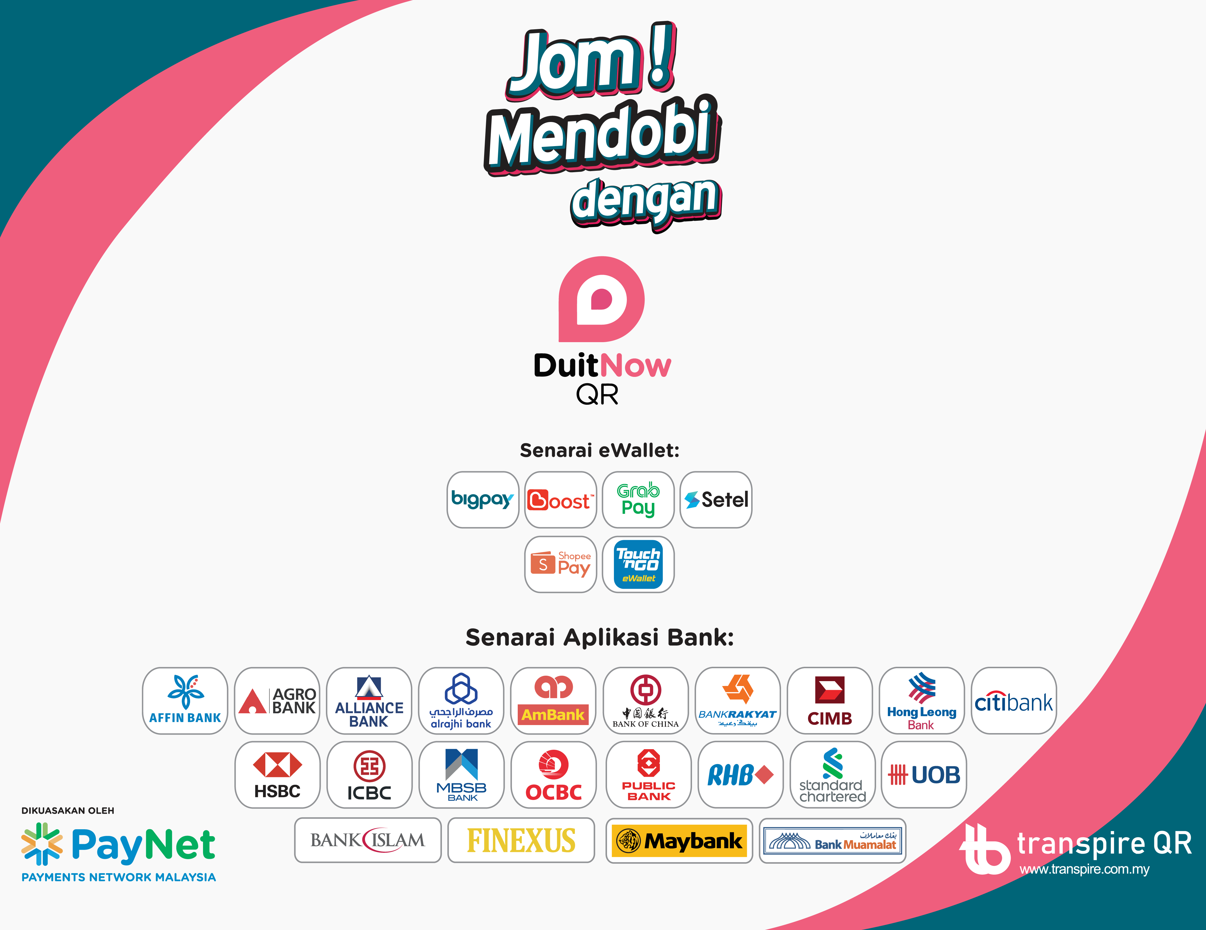 transpire QR Cashless DuitNow QR List Of Banks in Malaysia
